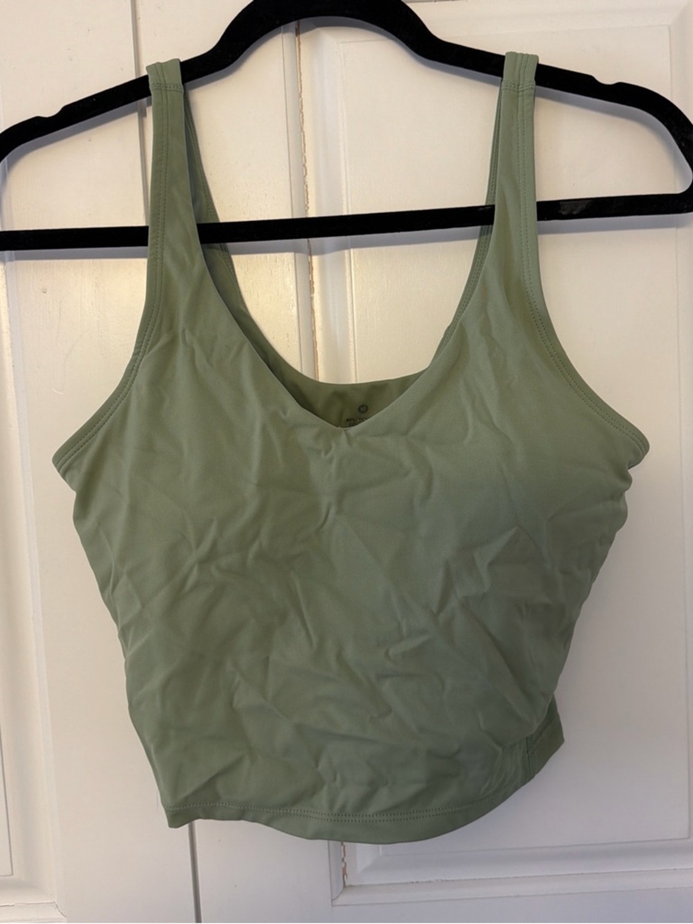 Olive Green Cropped Tank Top